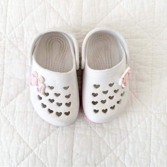 KOALA KIDS Baby Girl Sandals White Pink Butterflies Cutout Hearts 4 - Picture 6 of 6